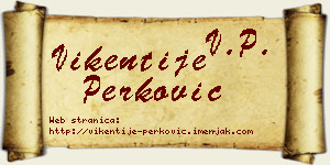 Vikentije Perković vizit kartica